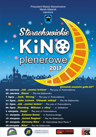 Plakat dotyczący KINA PLENEROWEGO w 2017 