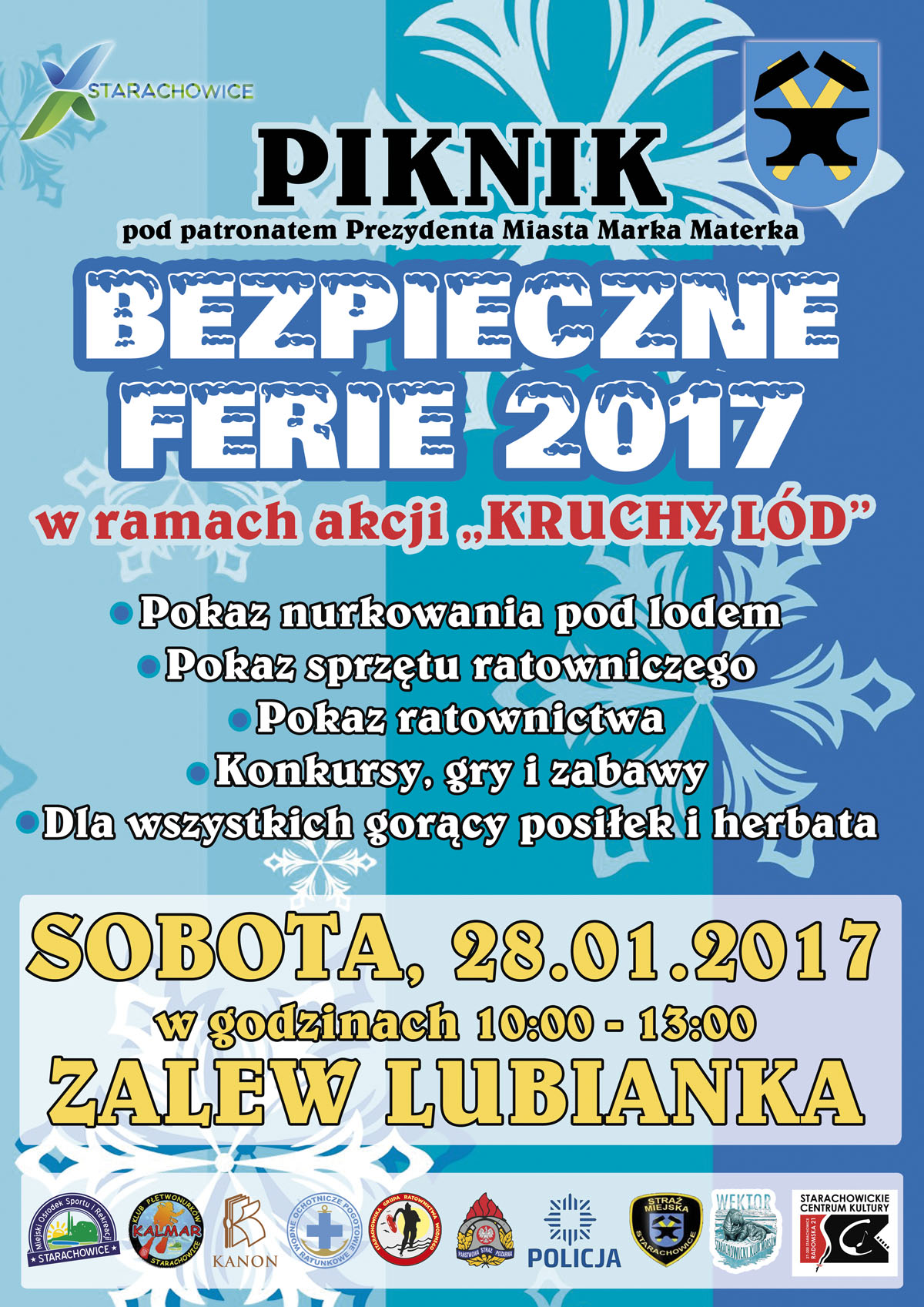 Plakat Bezpieczne Ferie 2017 „ KRUCHY LÓD”